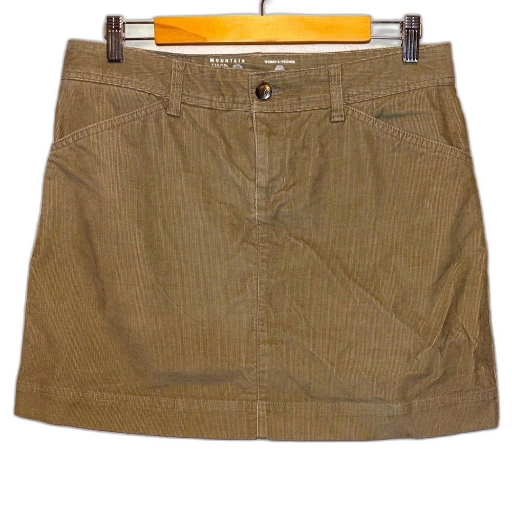 Mountain Hardwear tan corduroy mini skirt sz 6